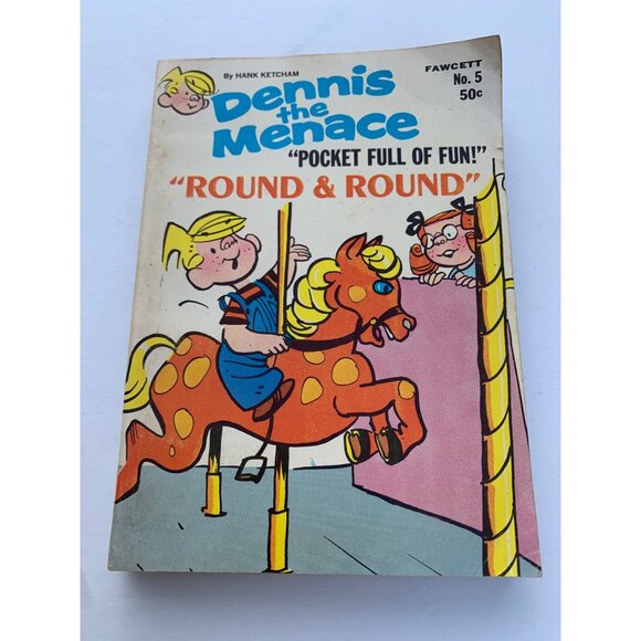 Dennis The Menace "Pocket Full Of Fun" Round & Round Comic Book - Picture 1 of 12